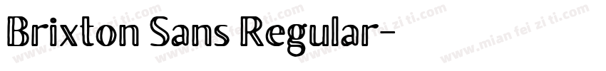 Brixton Sans Regular字体转换